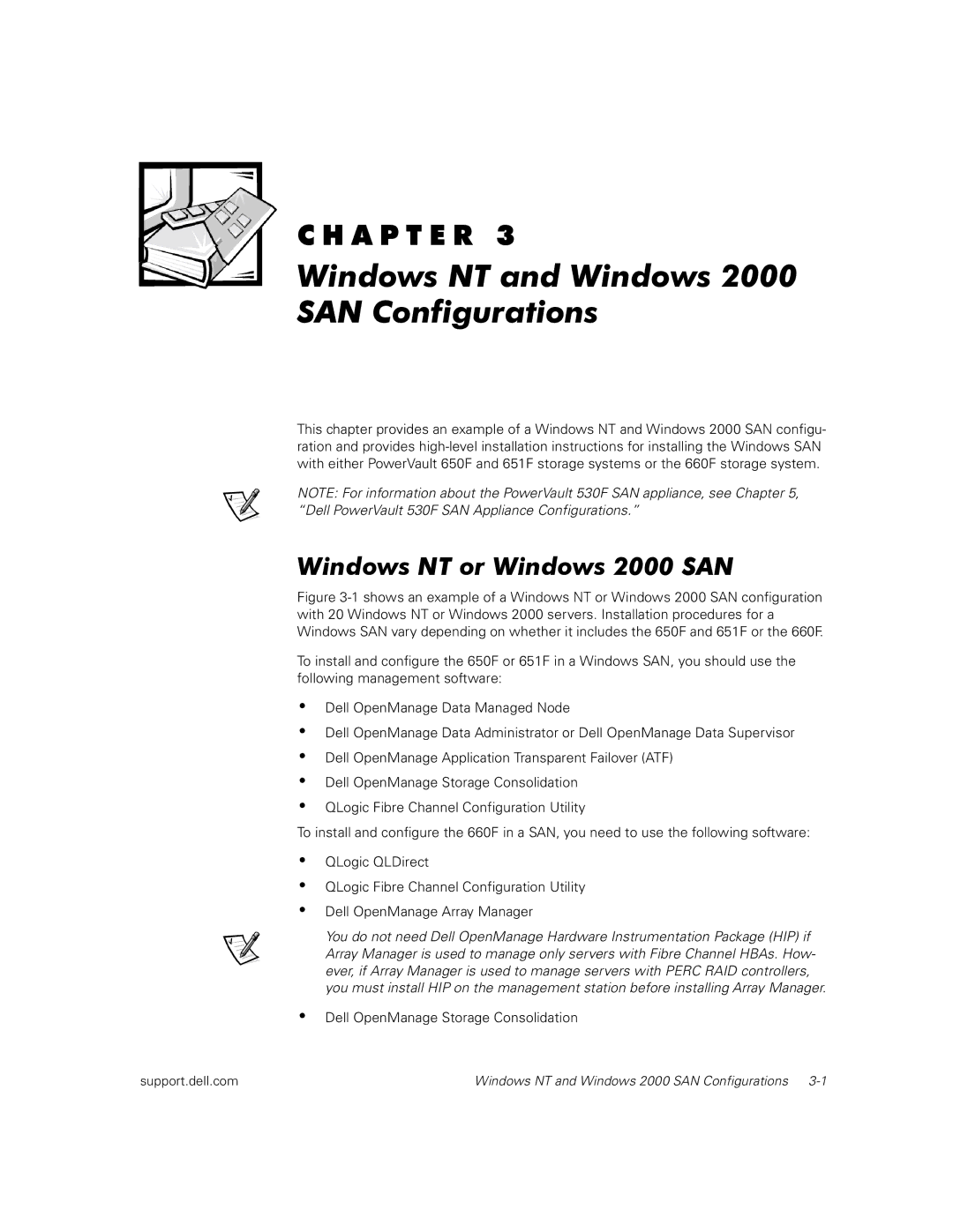 Dell installation instructions Windows NT and Windows 2000 SAN Configurations 