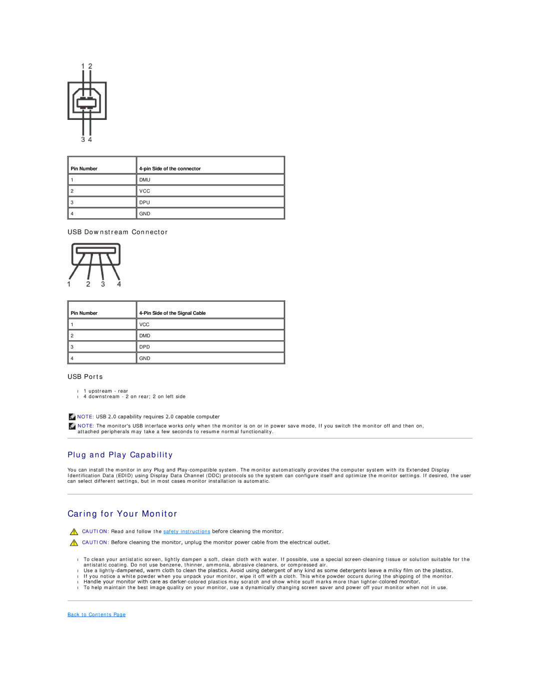 Dell 320-4687, 2007FP appendix Caring for Your Monitor, Plug and Play Capability 