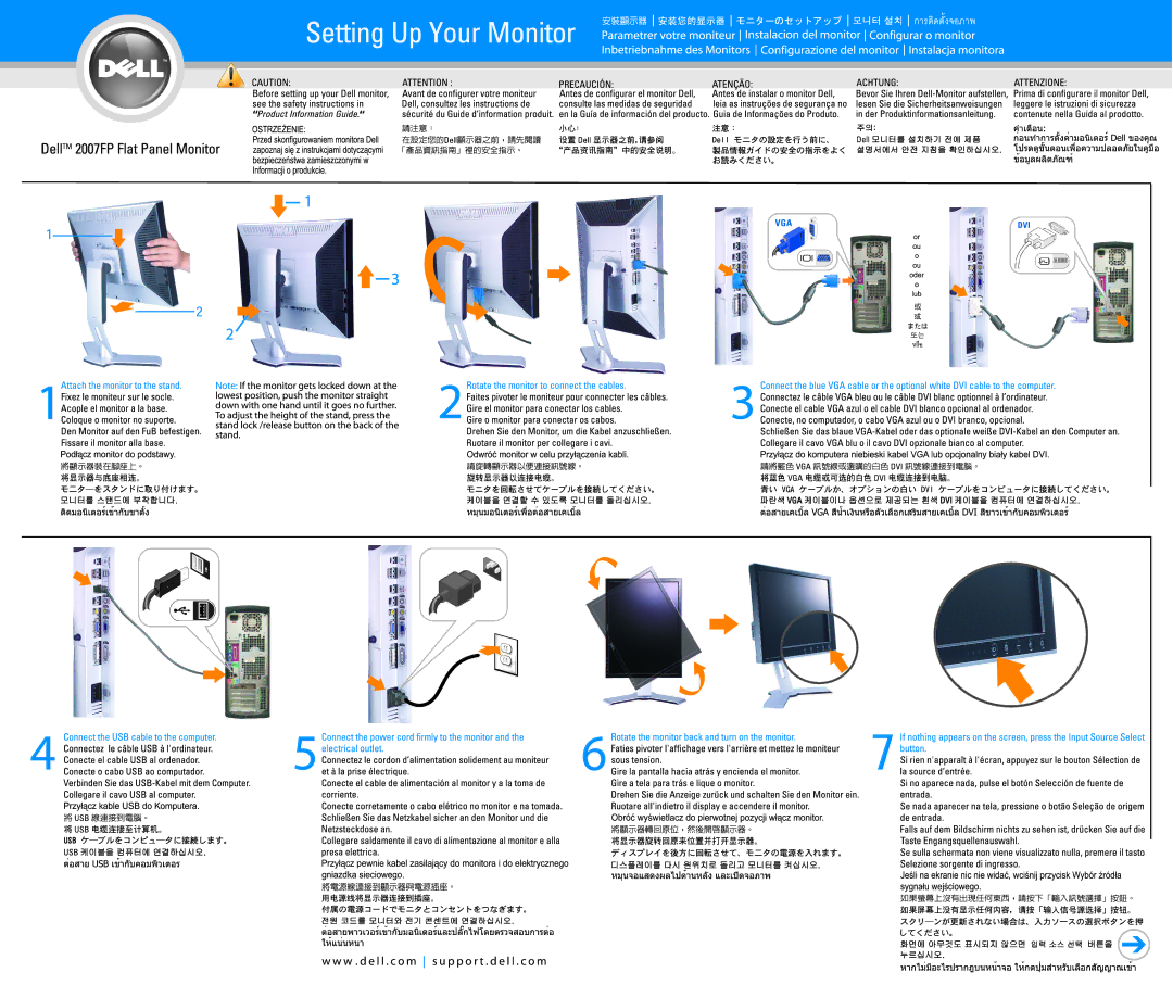 Dell appendix Dell 2007FP Flat Panel Monitor, About Your Monitor 