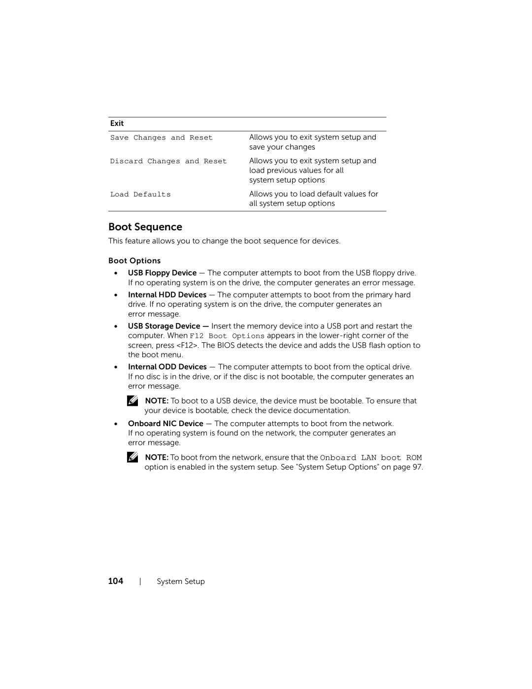 Dell 2020, W06B owner manual Boot Sequence 