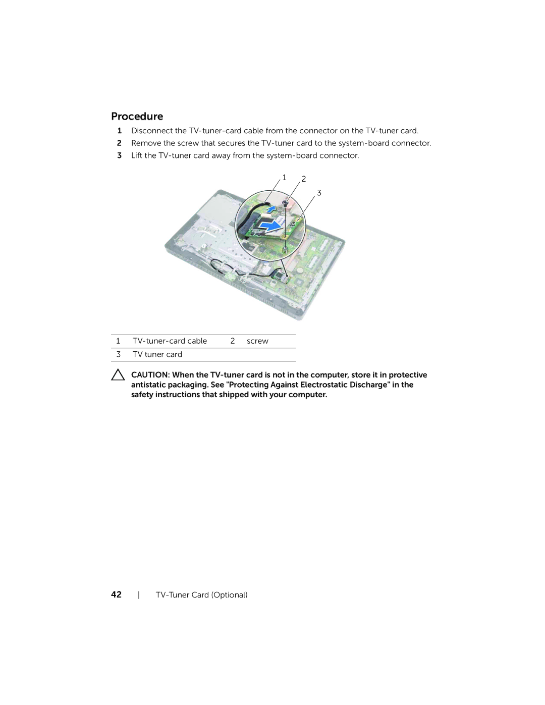 Dell 2020, W06B owner manual Procedure 