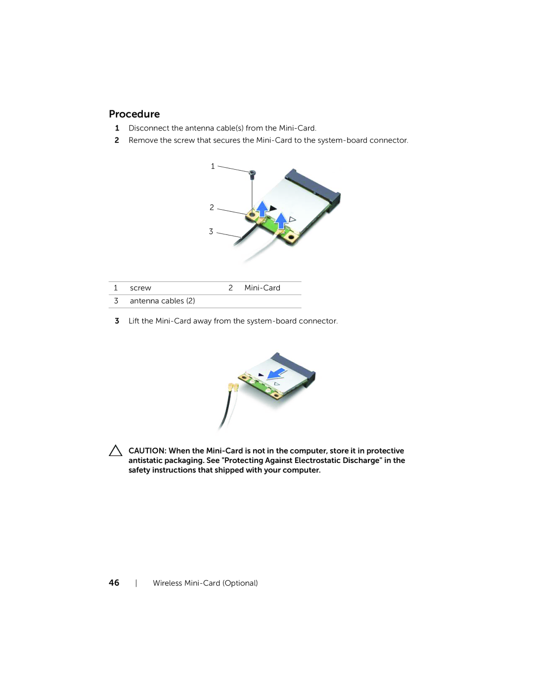 Dell 2020, W06B owner manual Procedure 