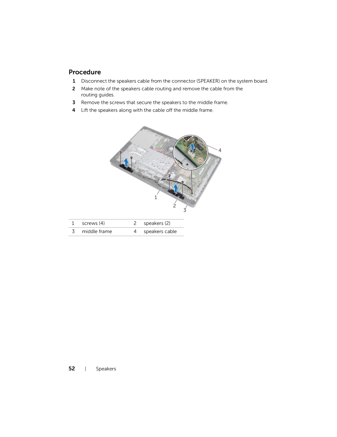 Dell 2020, W06B owner manual Procedure 