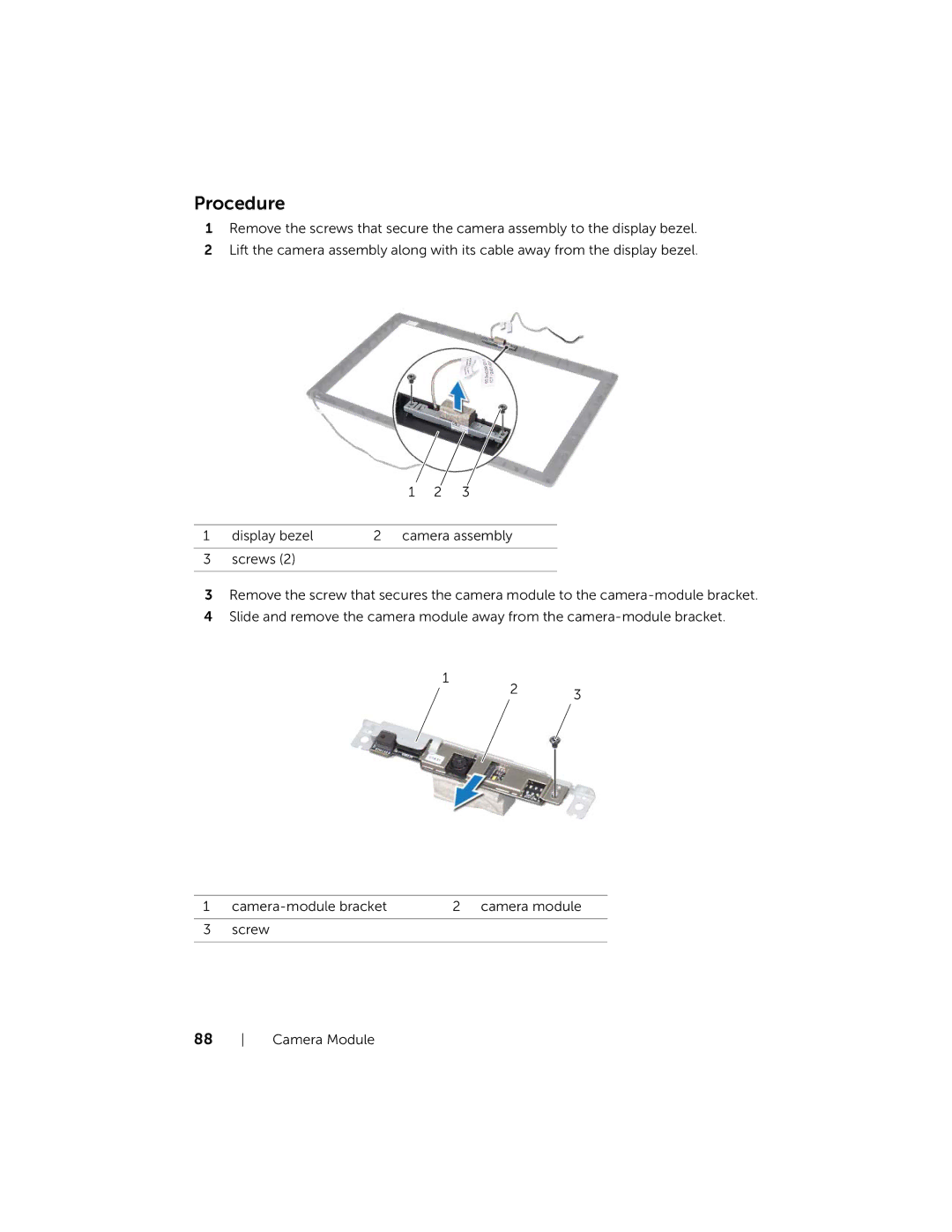 Dell 2020, W06B owner manual Procedure 