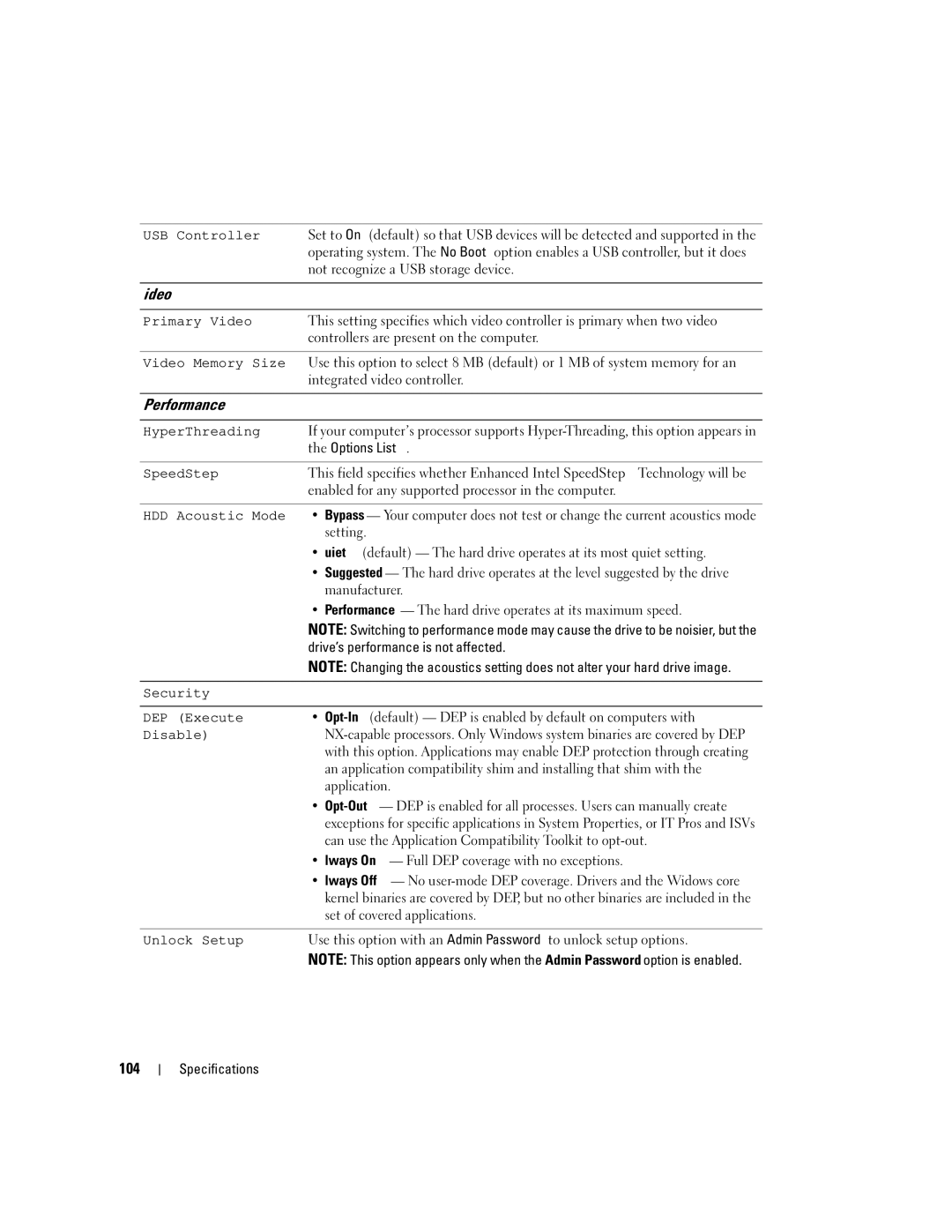 Dell 210 owner manual 104 