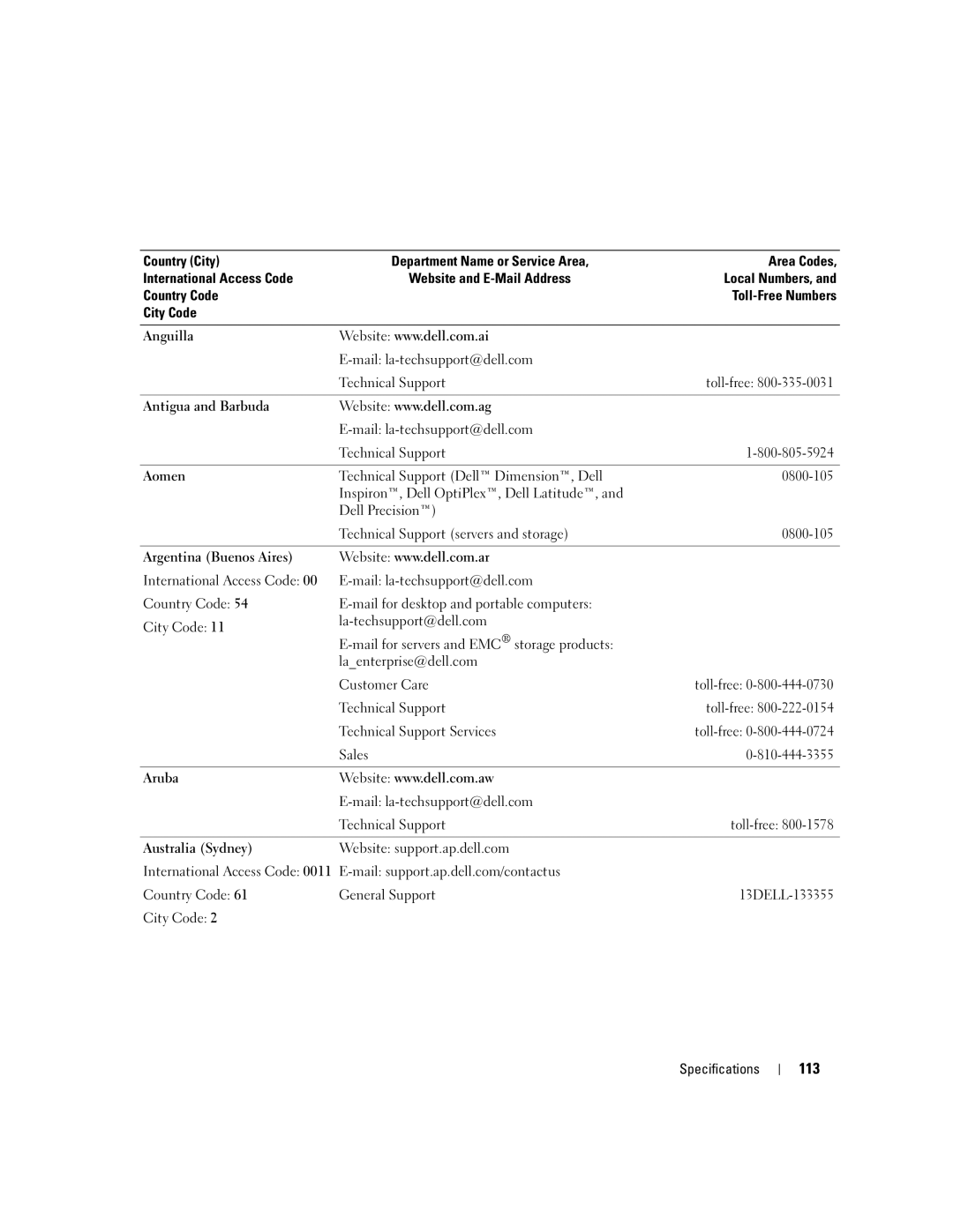 Dell 210 owner manual 113 