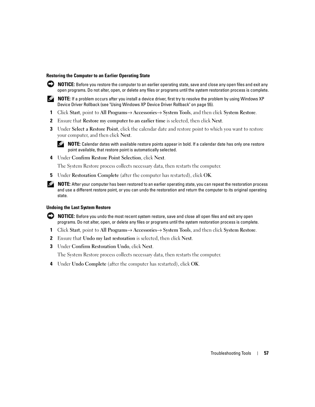 Dell 210 owner manual Troubleshooting Tools 