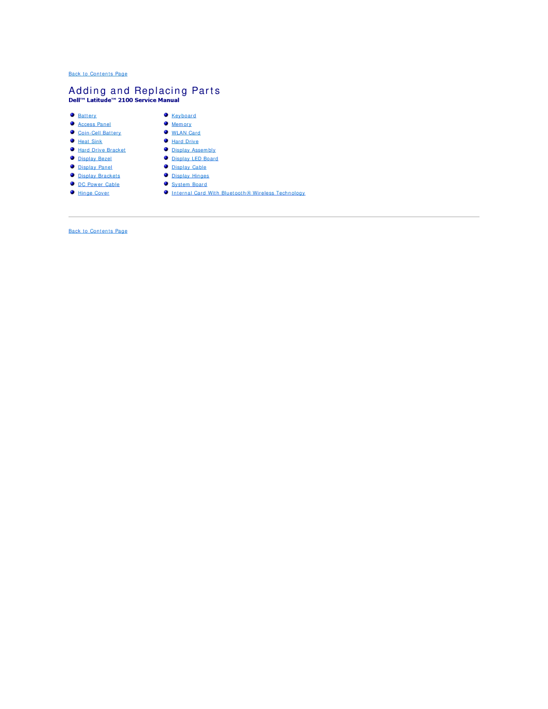 Dell 2100 specifications Adding and Replacing Parts 