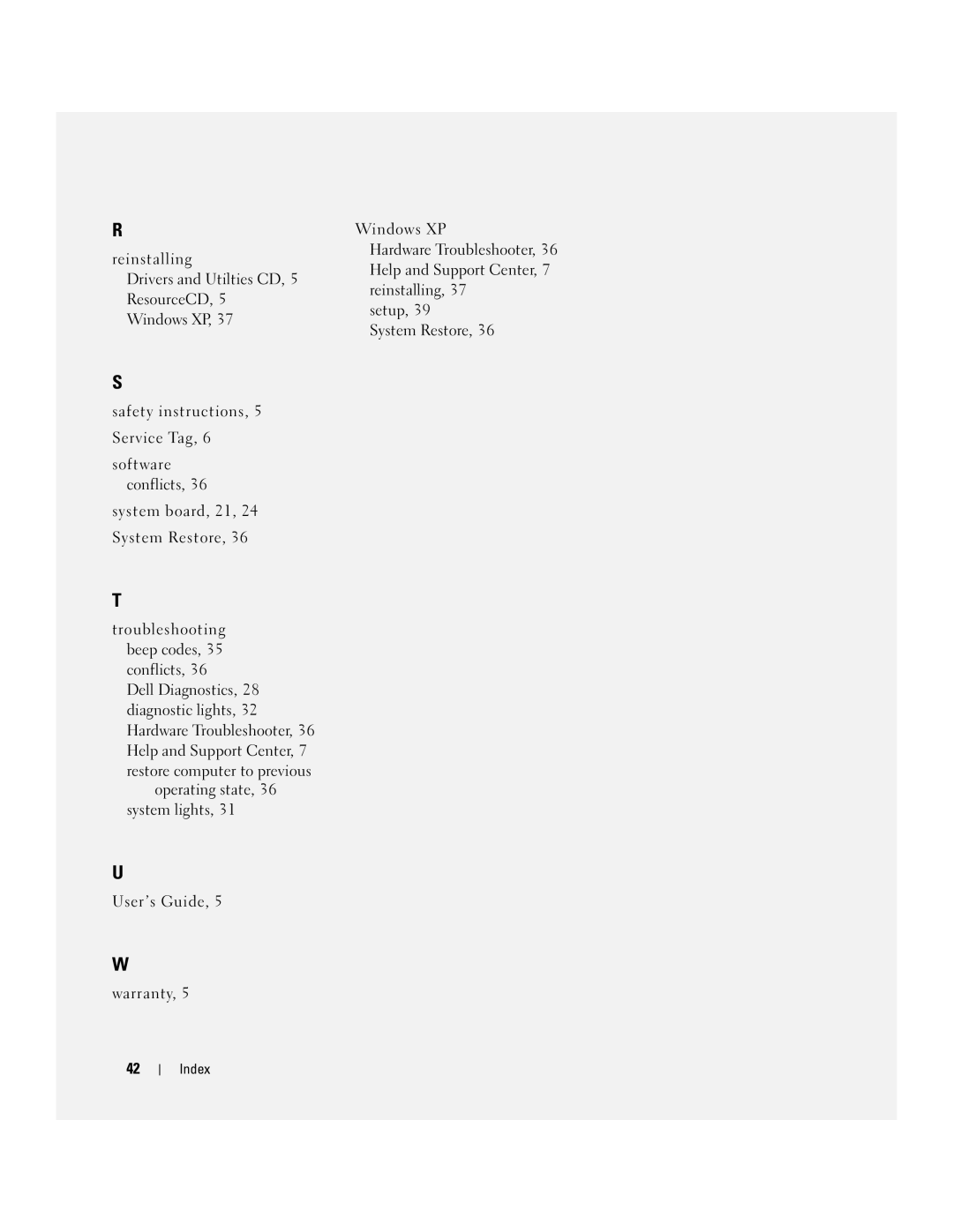 Dell 210L manual Index 