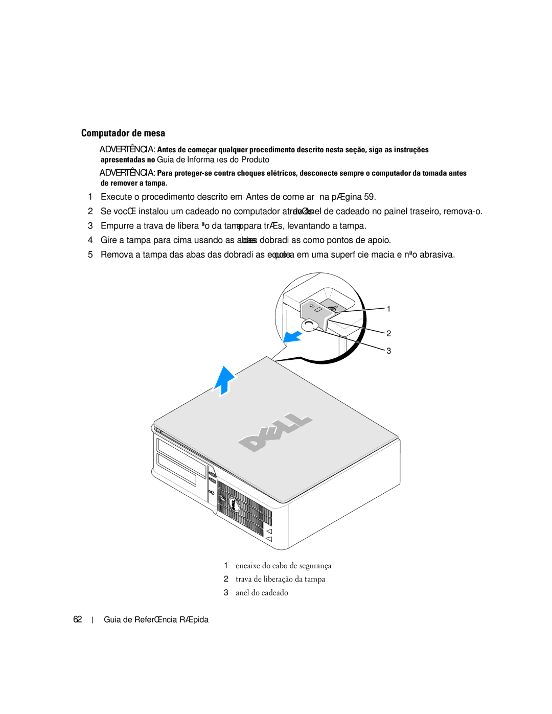 Dell 210L manual Computador de mesa 