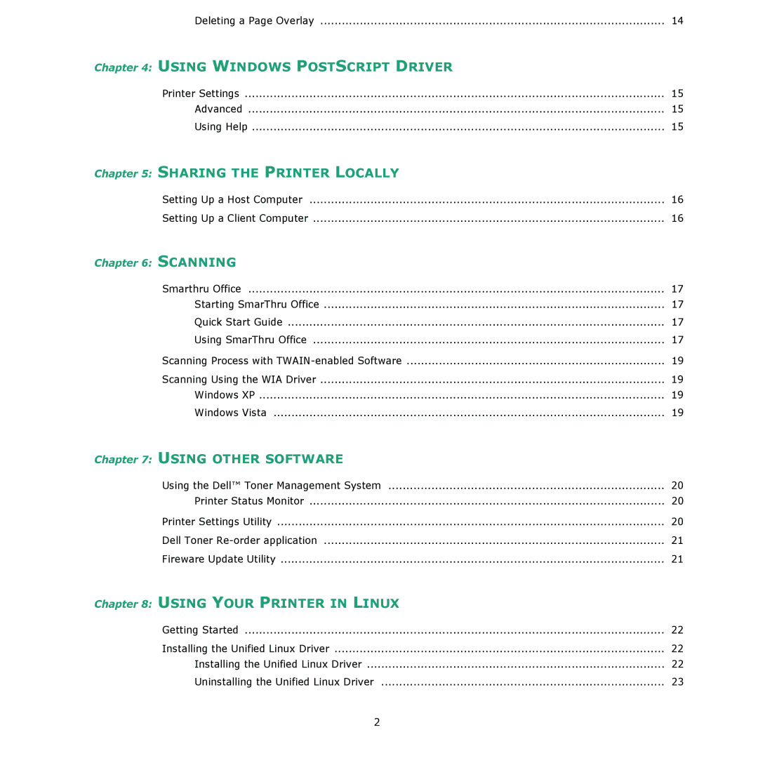 Dell 2145cn manual Using Windows Postscript Driver 