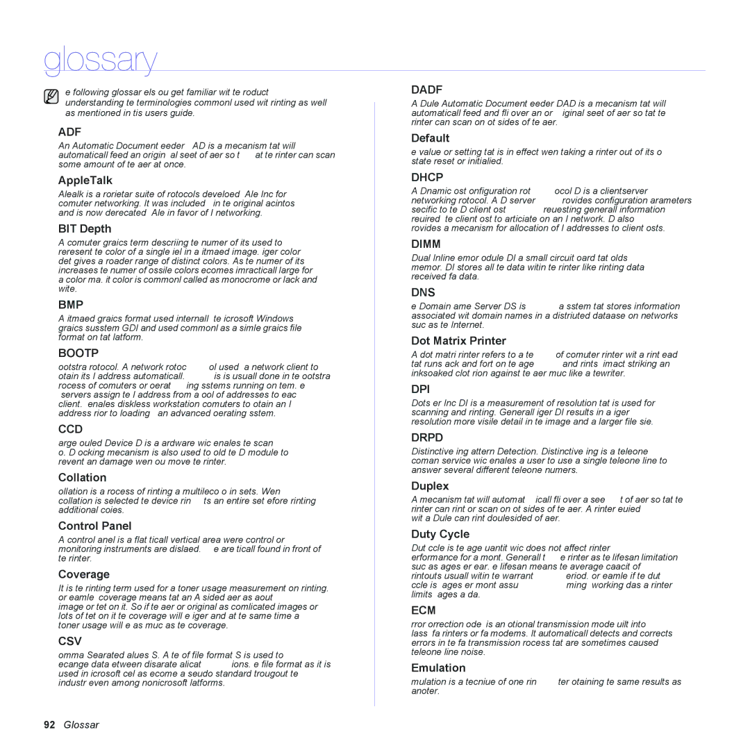 Dell 2145cn manual Glossary 