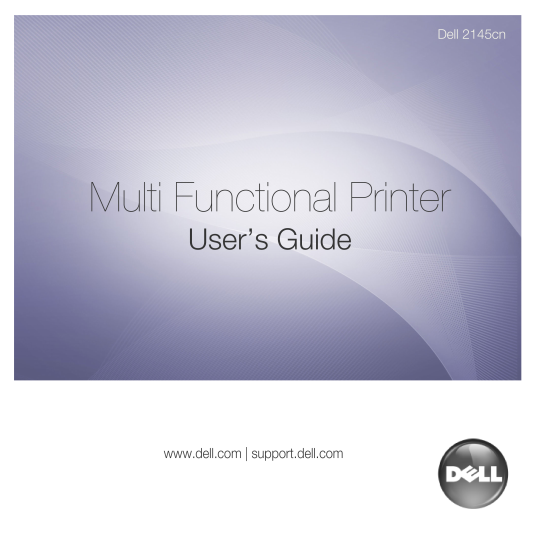 Dell manual Multi Functional Printer, User’s Guide, Dell 2145cn 