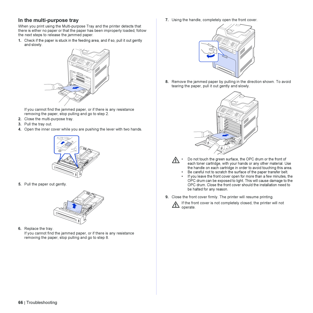 Dell 2145cn manual In the multi-purpose tray, Troubleshooting 