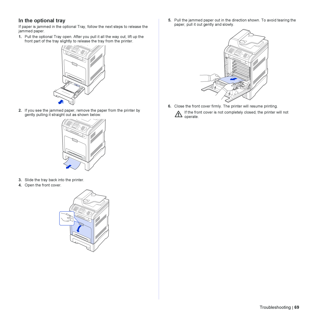 Dell 2145cn manual In the optional tray, Troubleshooting 