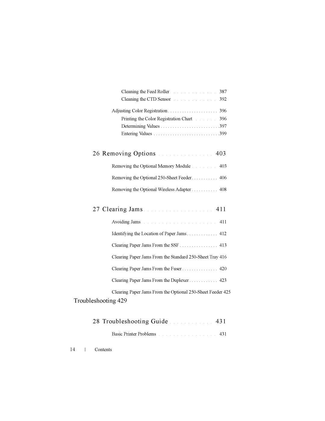 Dell 2150cn manual Troubleshooting Troubleshooting Guide 