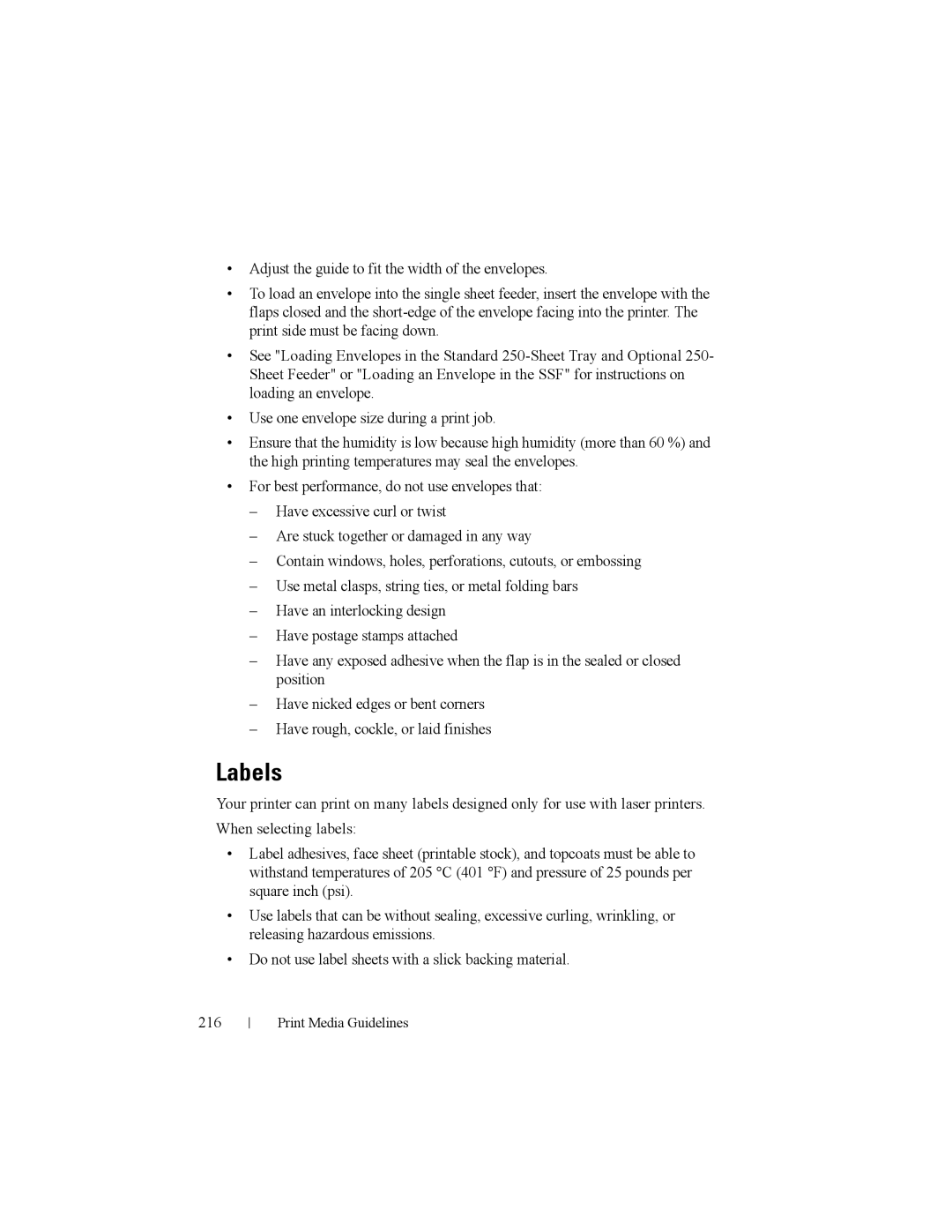 Dell 2150cn manual Labels 