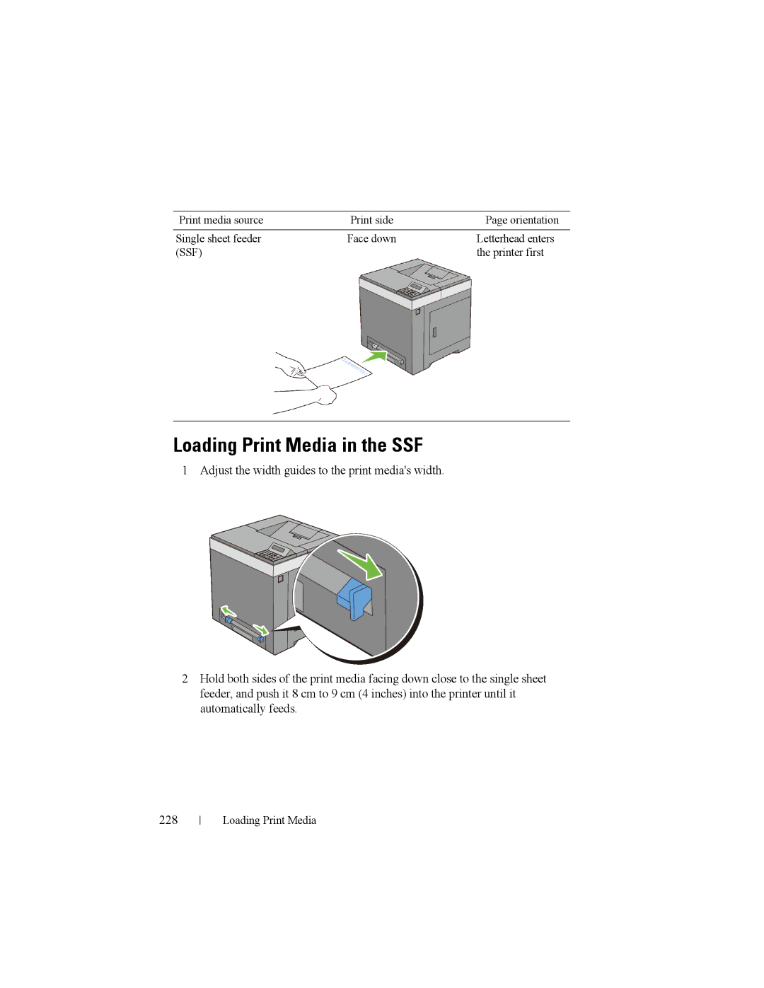 Dell 2150cn manual Loading Print Media in the SSF 