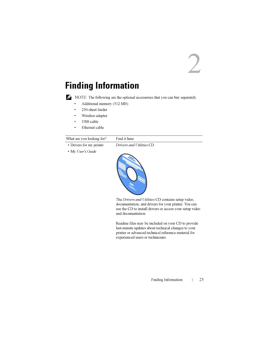 Dell 2150cn manual Finding Information, My Users Guide 