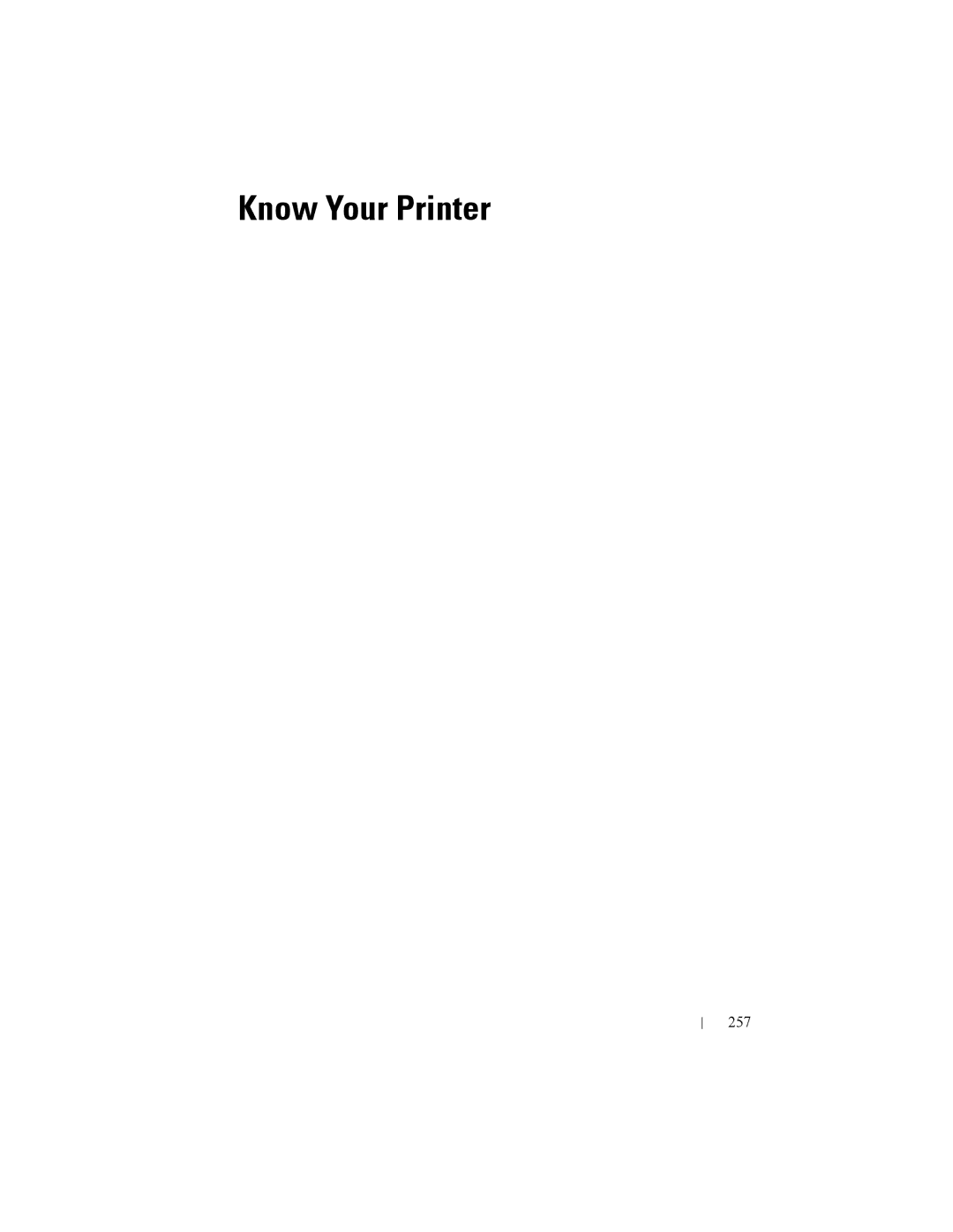 Dell 2150cn manual Know Your Printer, 257 