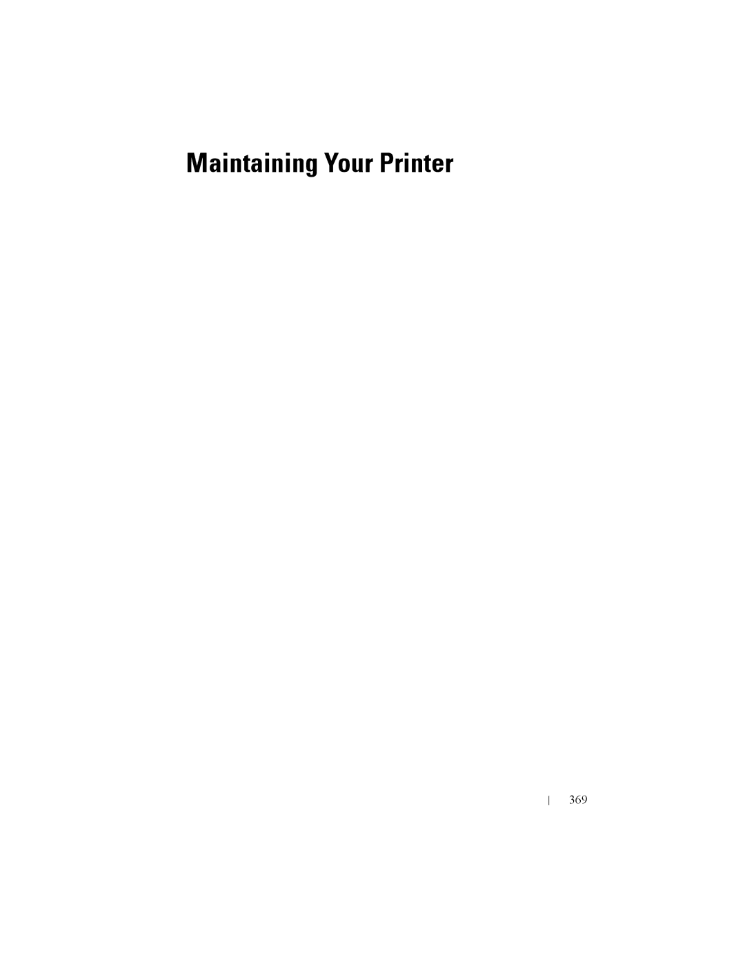 Dell 2150cn manual Maintaining Your Printer, 369 