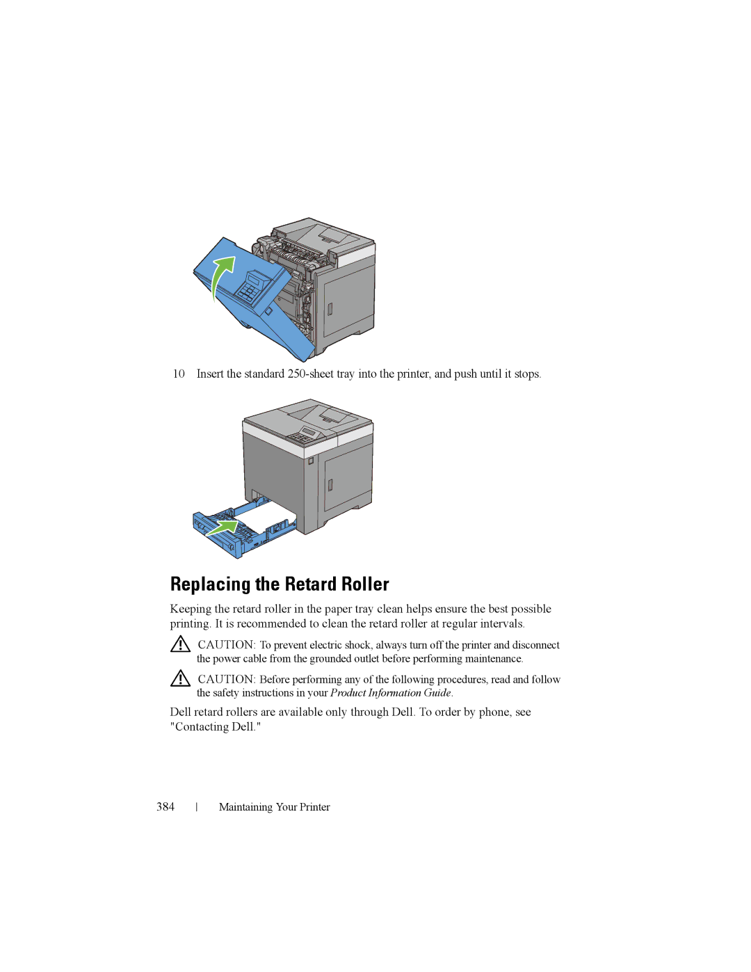 Dell 2150cn manual Replacing the Retard Roller 