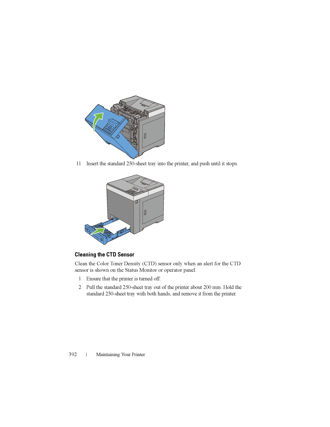 Dell 2150cn manual Cleaning the CTD Sensor, 392 