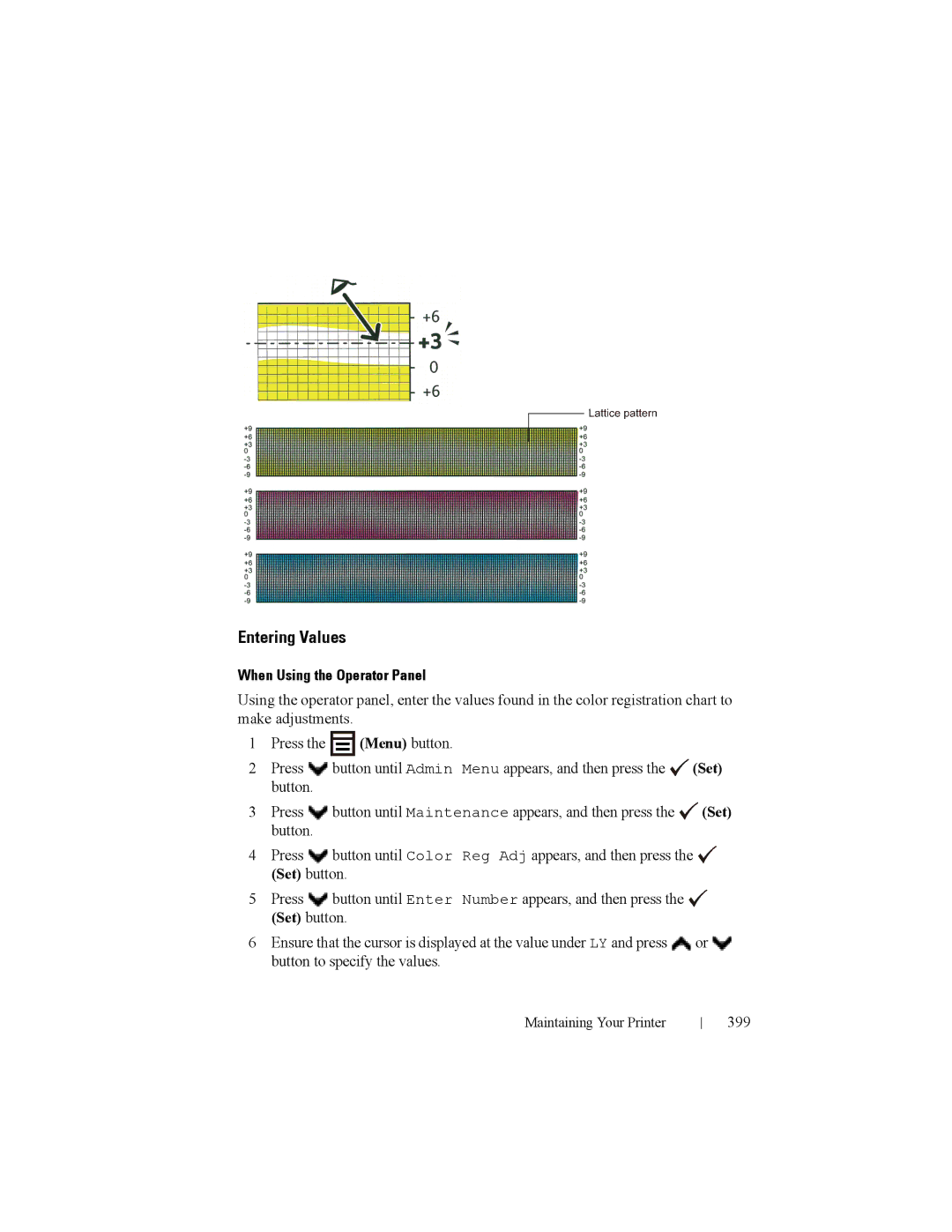 Dell 2150cn manual Entering Values, 399 