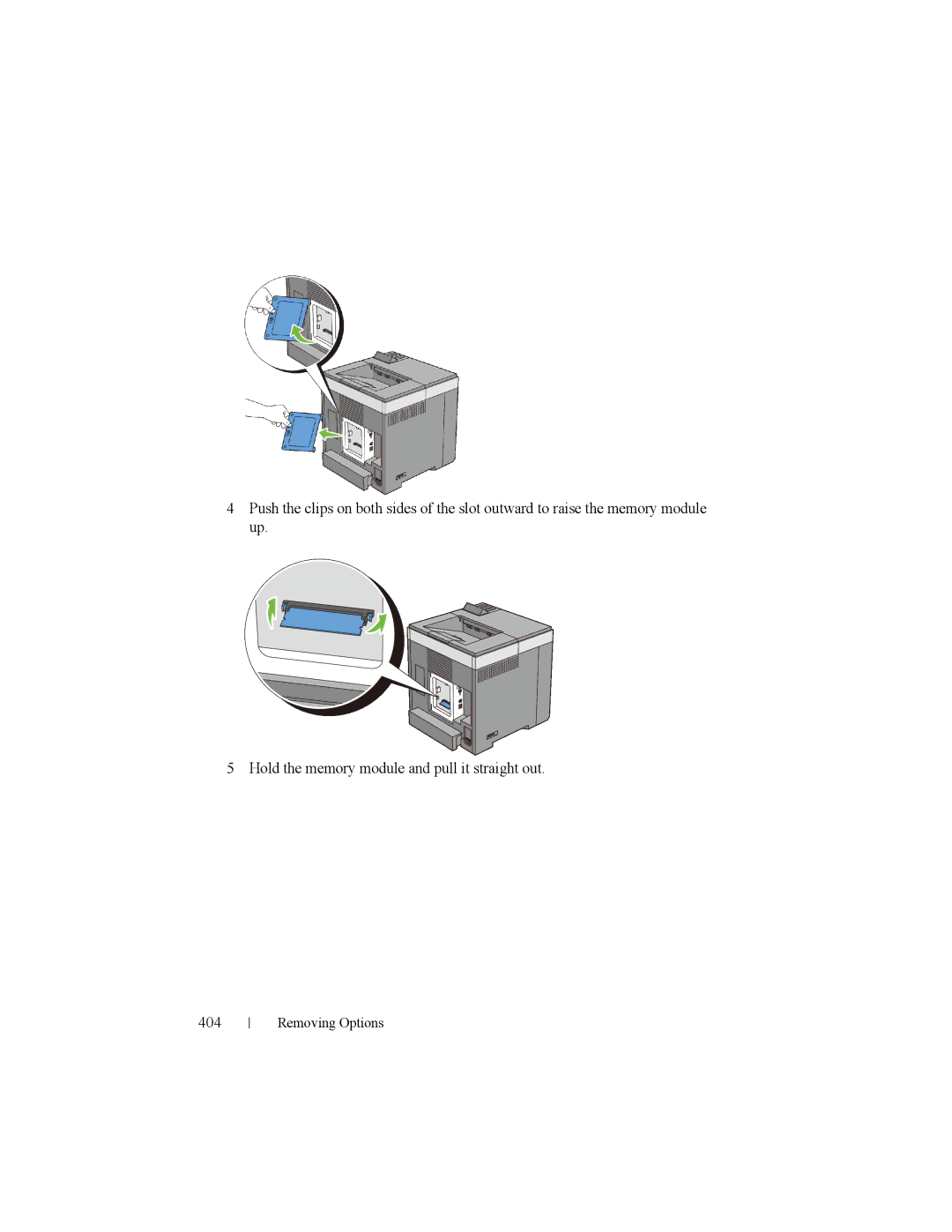 Dell 2150cn manual Removing Options 