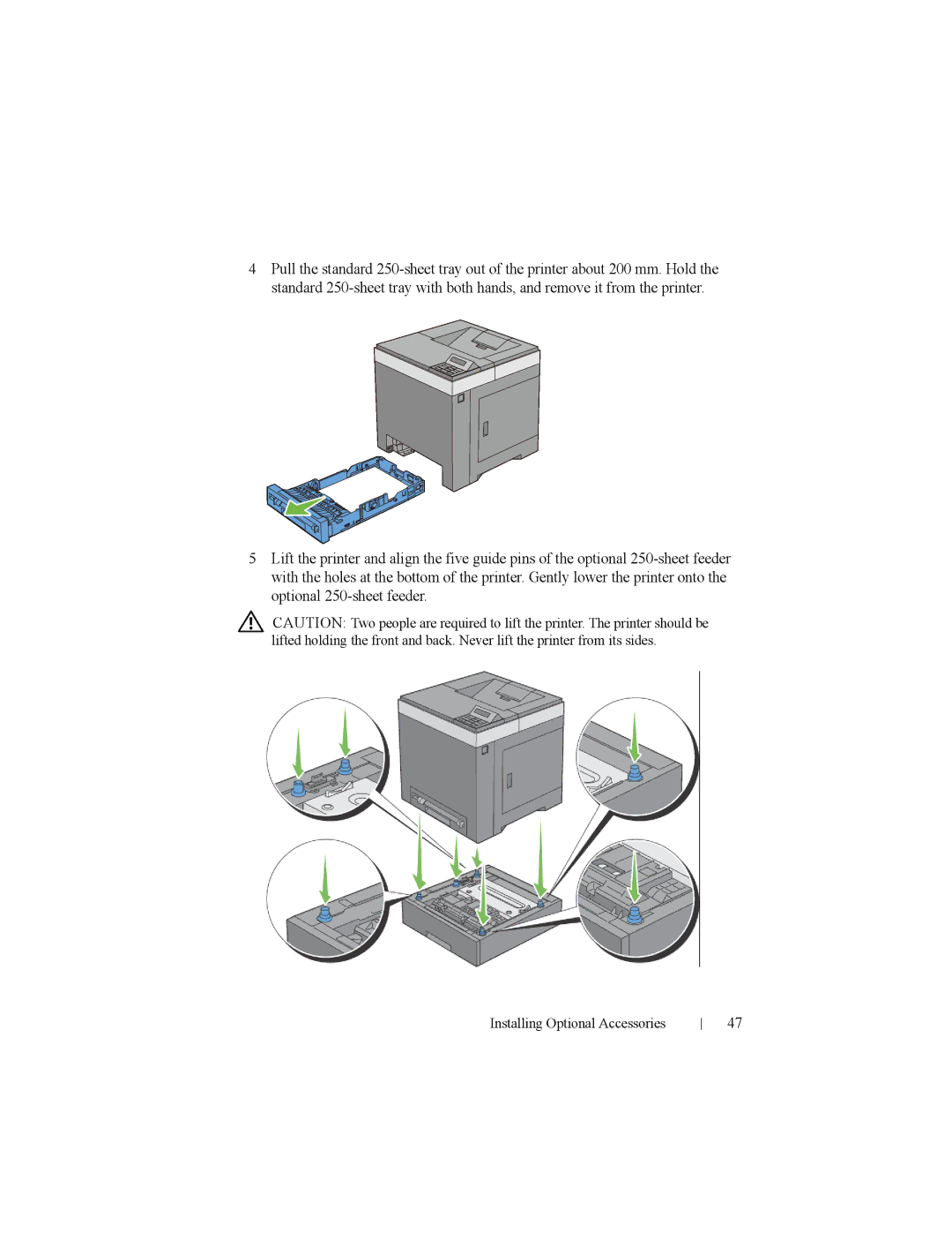 Dell 2150cn manual Installing Optional Accessories 