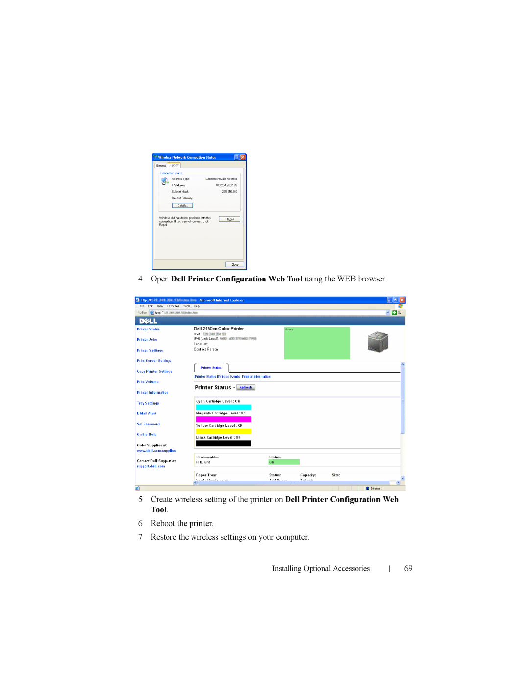 Dell 2150cn manual Installing Optional Accessories 