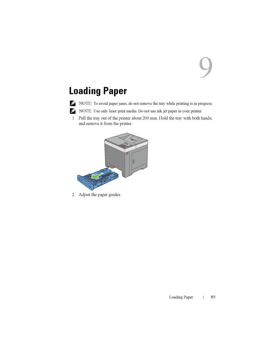 Dell 2150cn manual Loading Paper 