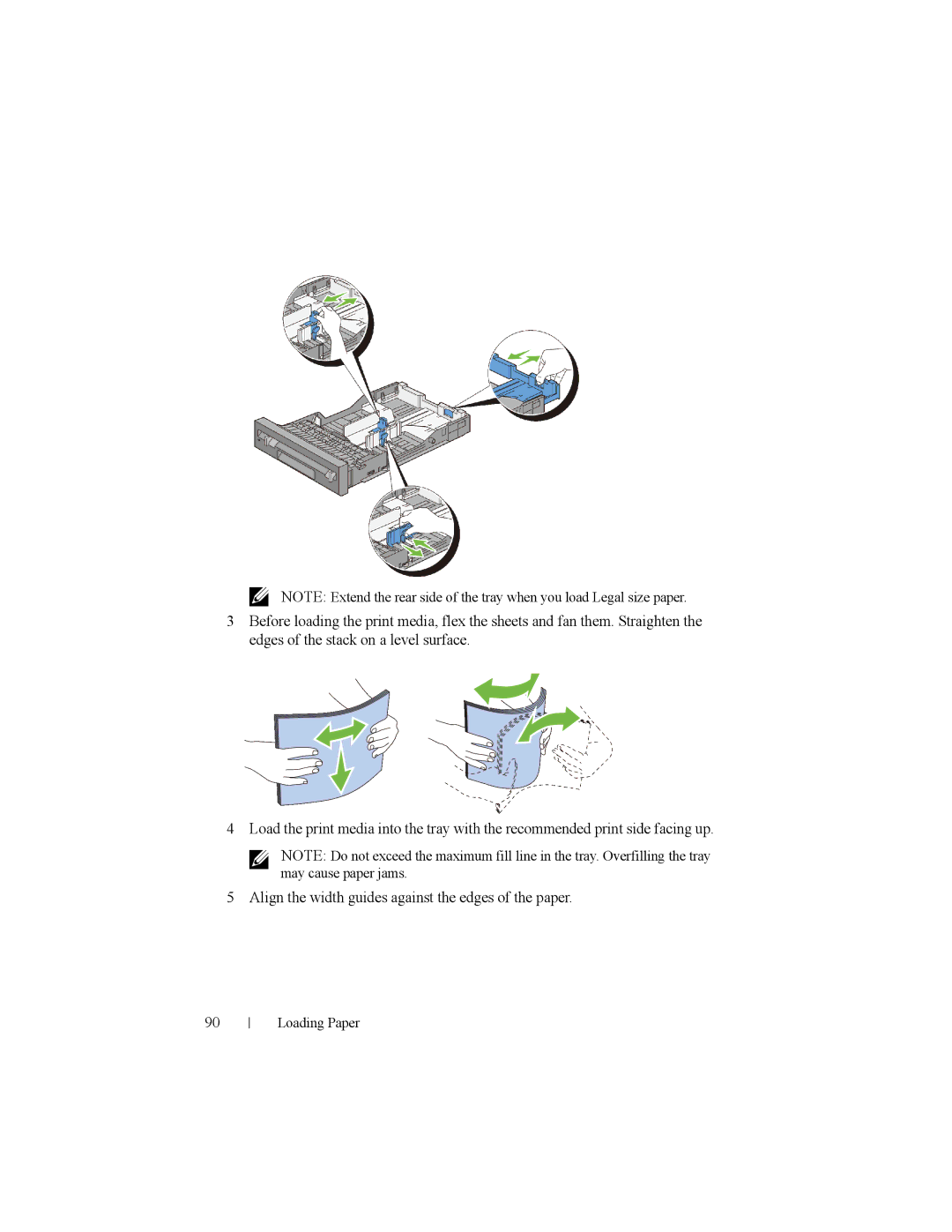 Dell 2150cn manual Loading Paper 