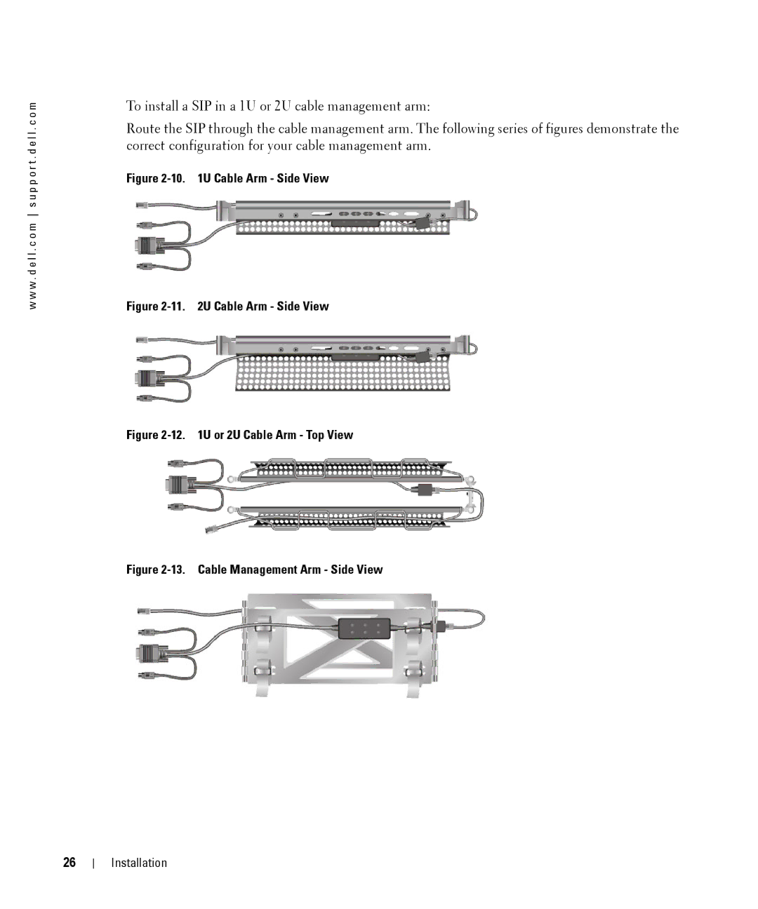 Dell 2161DS manual U Cable Arm Side View 