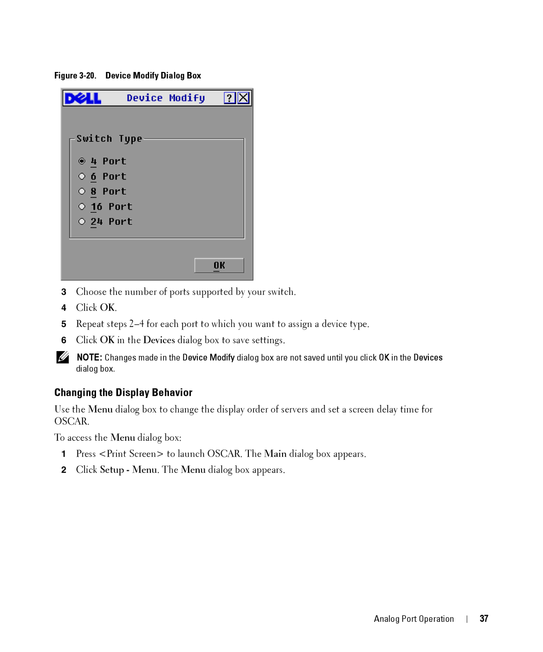 Dell 2161DS manual Changing the Display Behavior, Oscar 