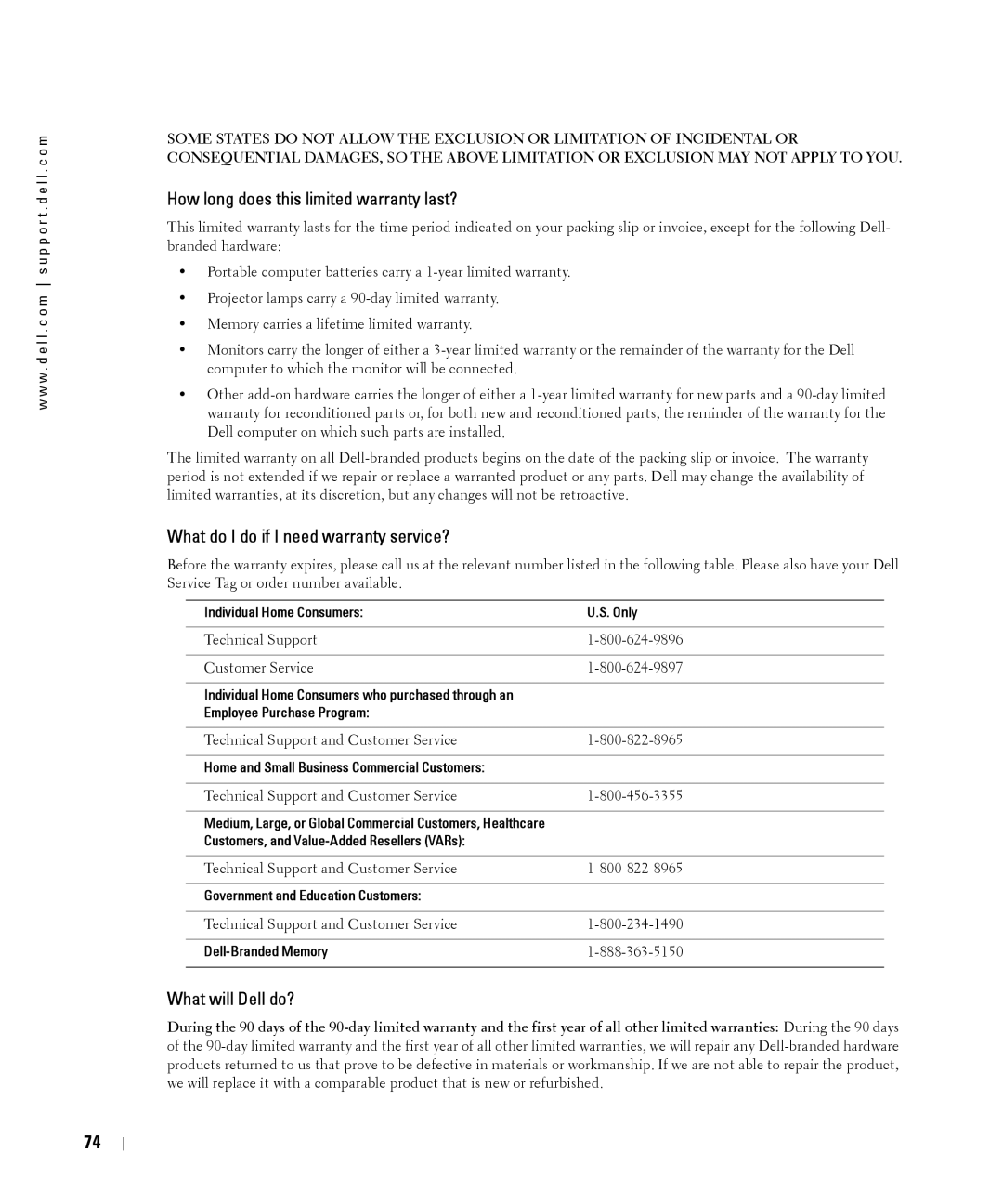 Dell 2161DS manual How long does this limited warranty last? 