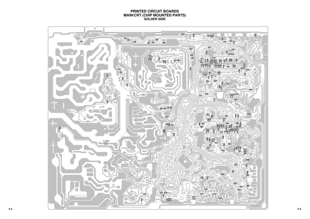 Dell 21N21E2 service manual Printed Circuit Boards MAIN/CRT Chip Mounted Parts, Bshort 