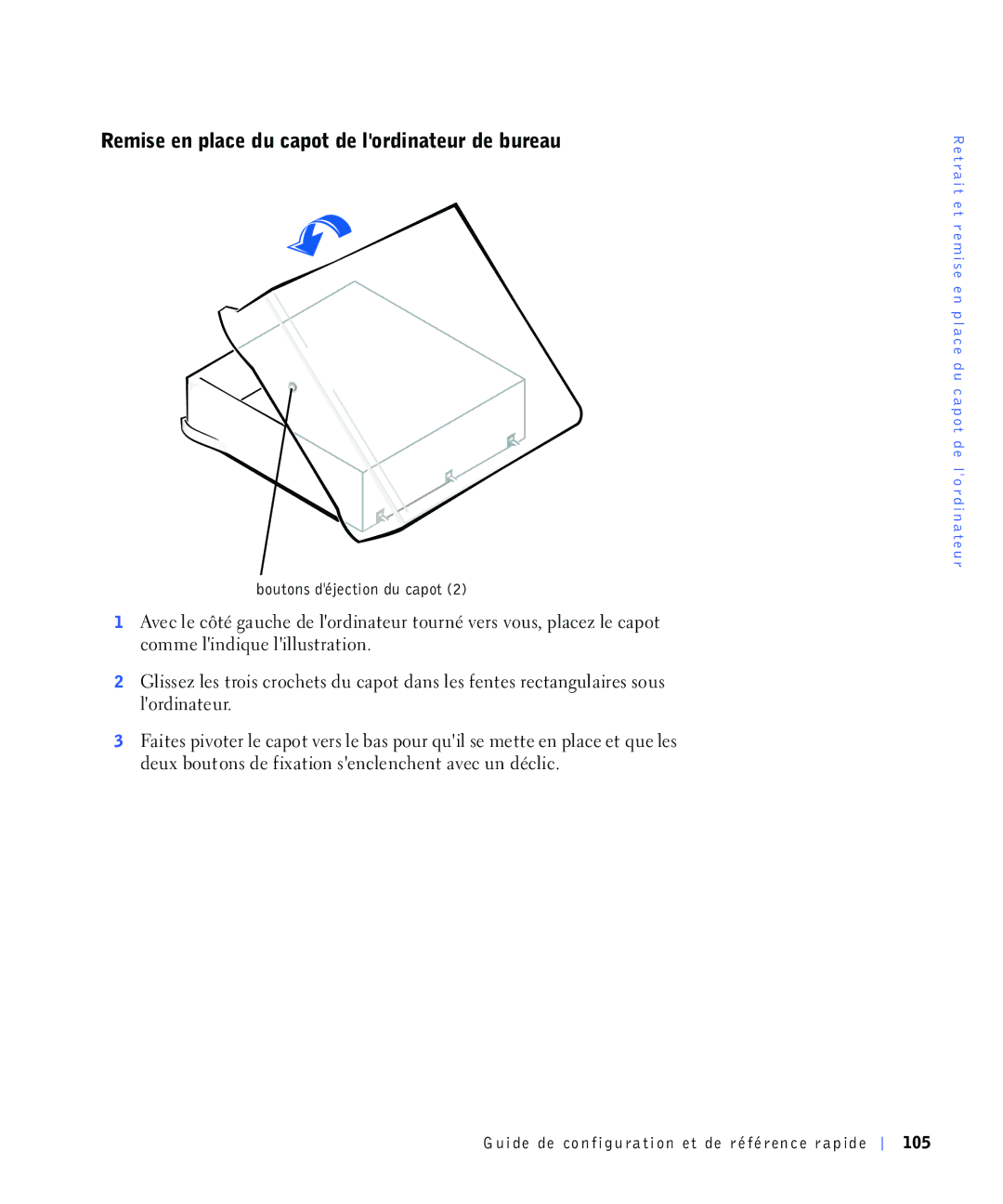 Dell 220 Systems, 4390398 manual 5HPLVHHQSODFHGXFDSRWGHORUGLQDWHXUGHEXUHDX, Frppholqgltxholooxvwudwlrq 