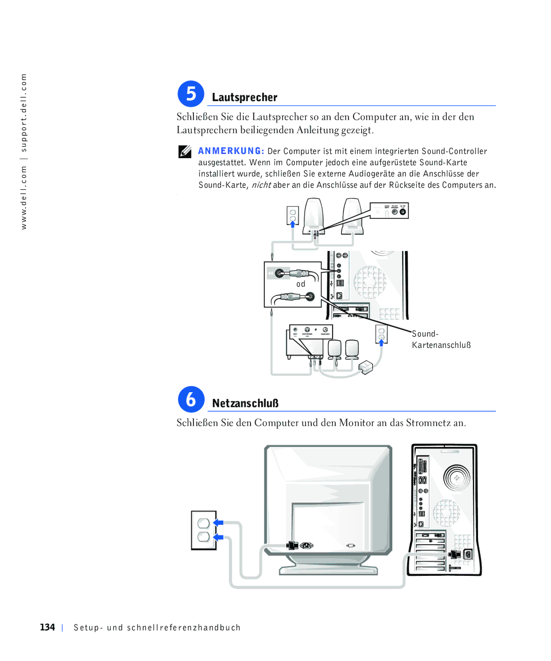 Dell 4390398, 220 Systems manual 1HWDQVFKOX‰, Dxwvsuhfkhuqehlolhjhqghq$Qohlwxqjjhhljw, 6RXQG 