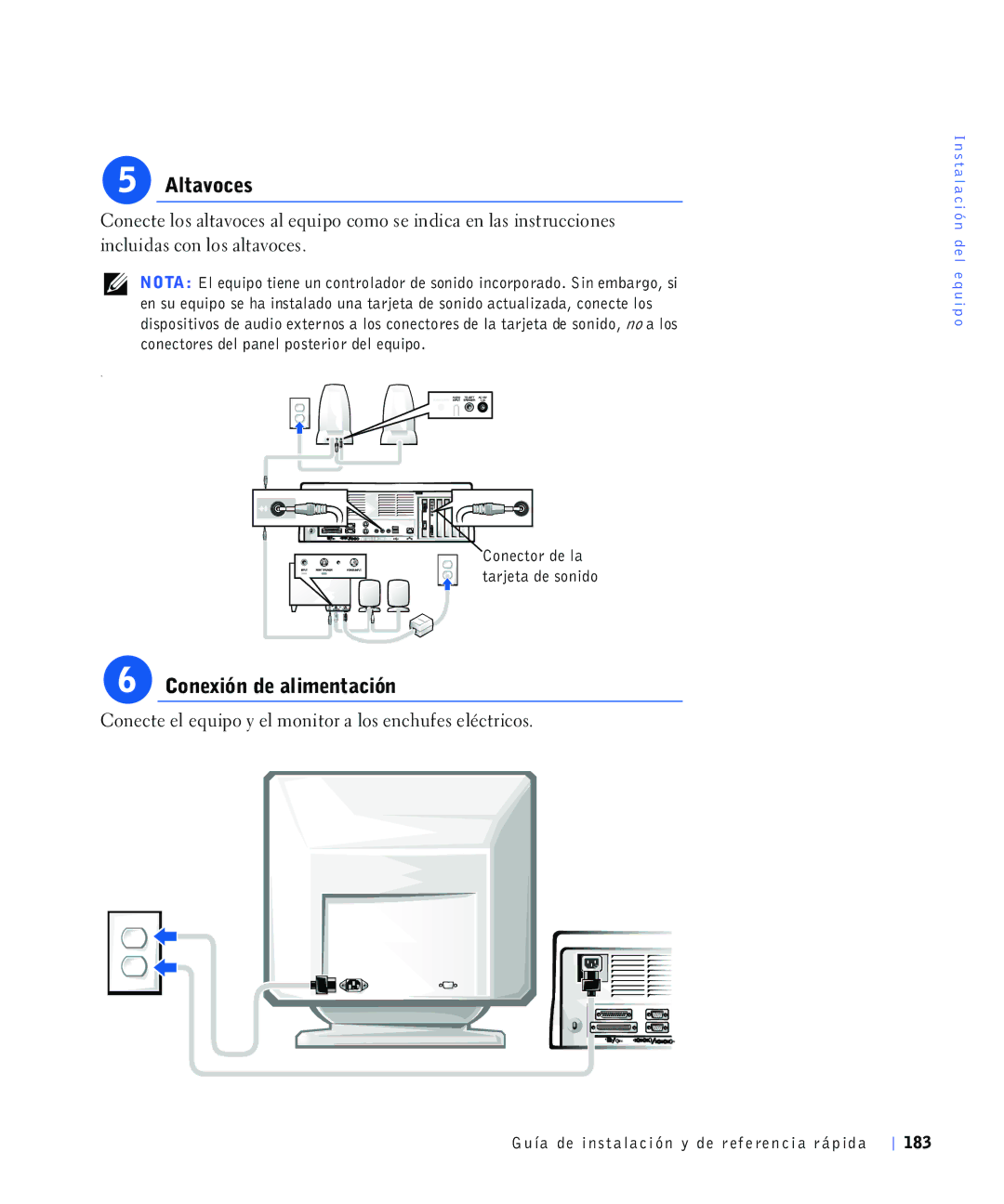 Dell 220 Systems, 4390398 manual RQHFWHHOHTXLSR\HOPRQLWRUDORVHQFKXIHVHOpFWULFRV 