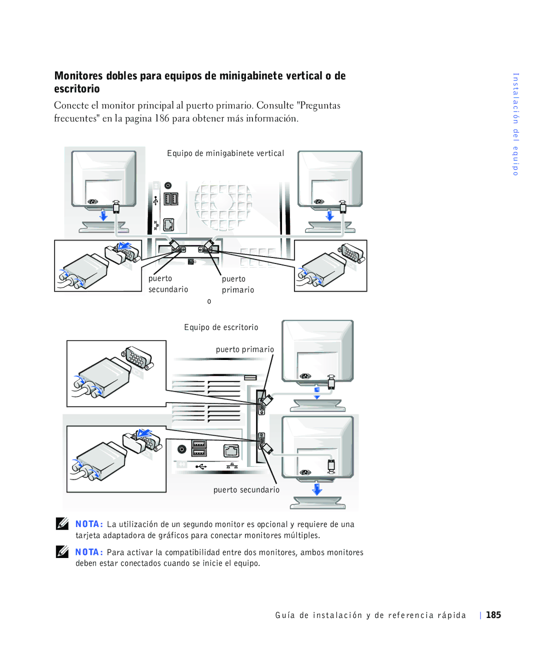 Dell 220 Systems manual Txlsrghplqljdelqhwhyhuwlfdo Sxhuwr, Txlsrghhvfulwrulr Sxhuwrsulpdulr Sxhuwrvhfxqgdulr, Vhfxqgdulr 