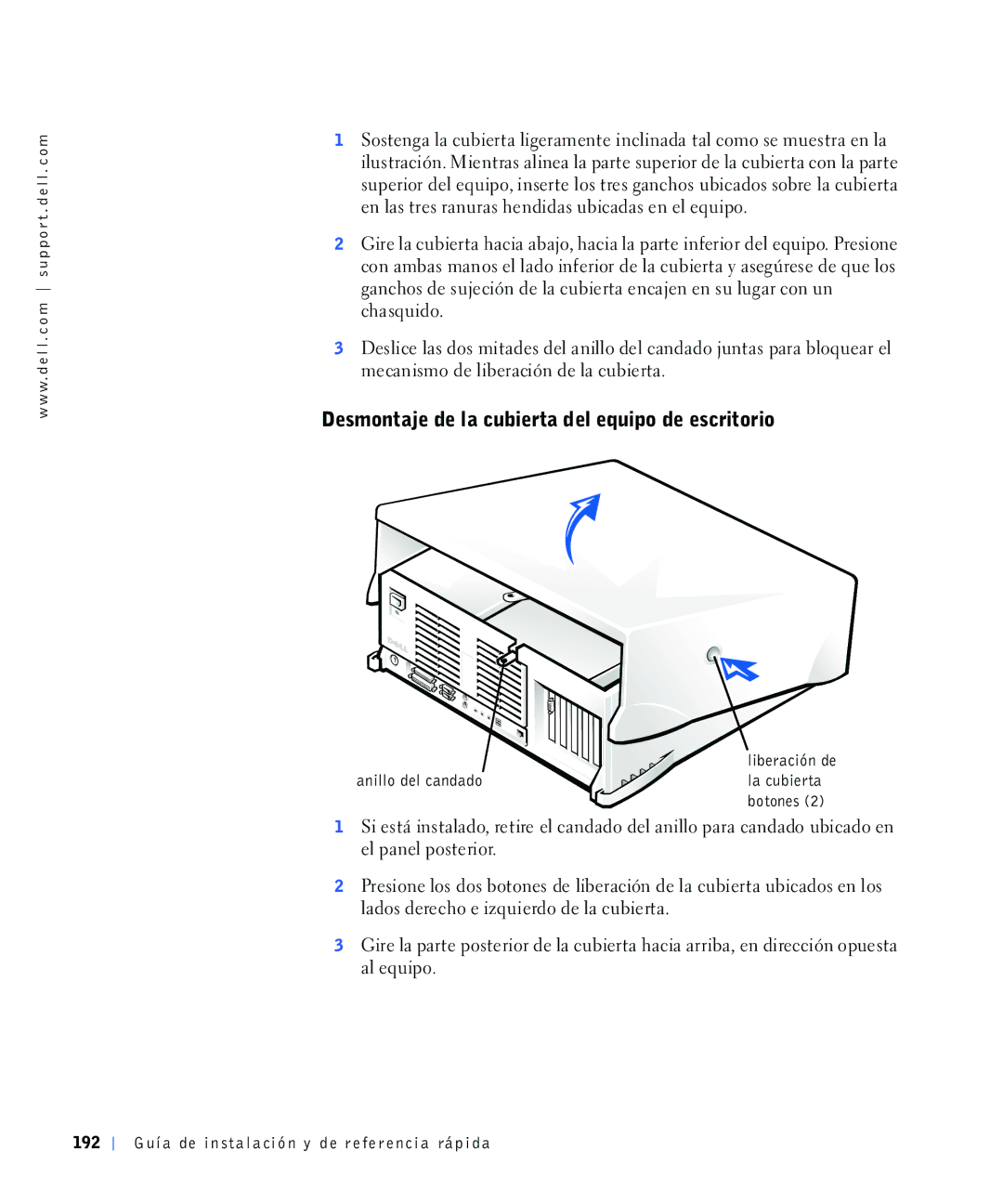 Dell 4390398, 220 Systems manual Fkdvtxlgr, Hosdqhosrvwhulru, Dqloorghofdqgdgr 