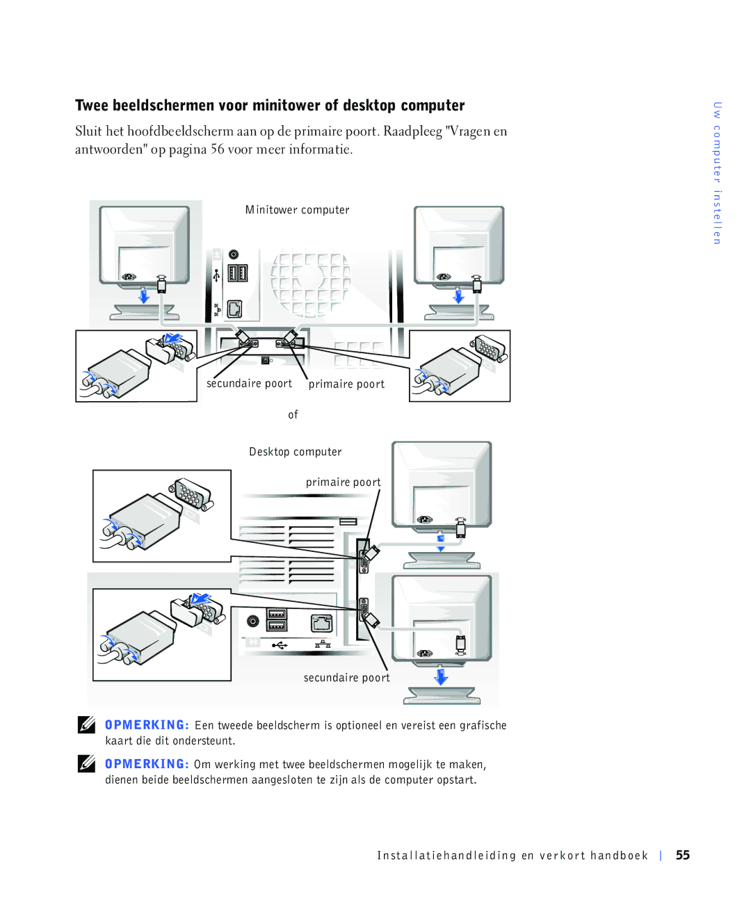 Dell 220 Systems, 4390398 manual 7ZHHEHHOGVFKHUPHQYRRUPLQLWRZHURIGHVNWRSFRPSXWHU 