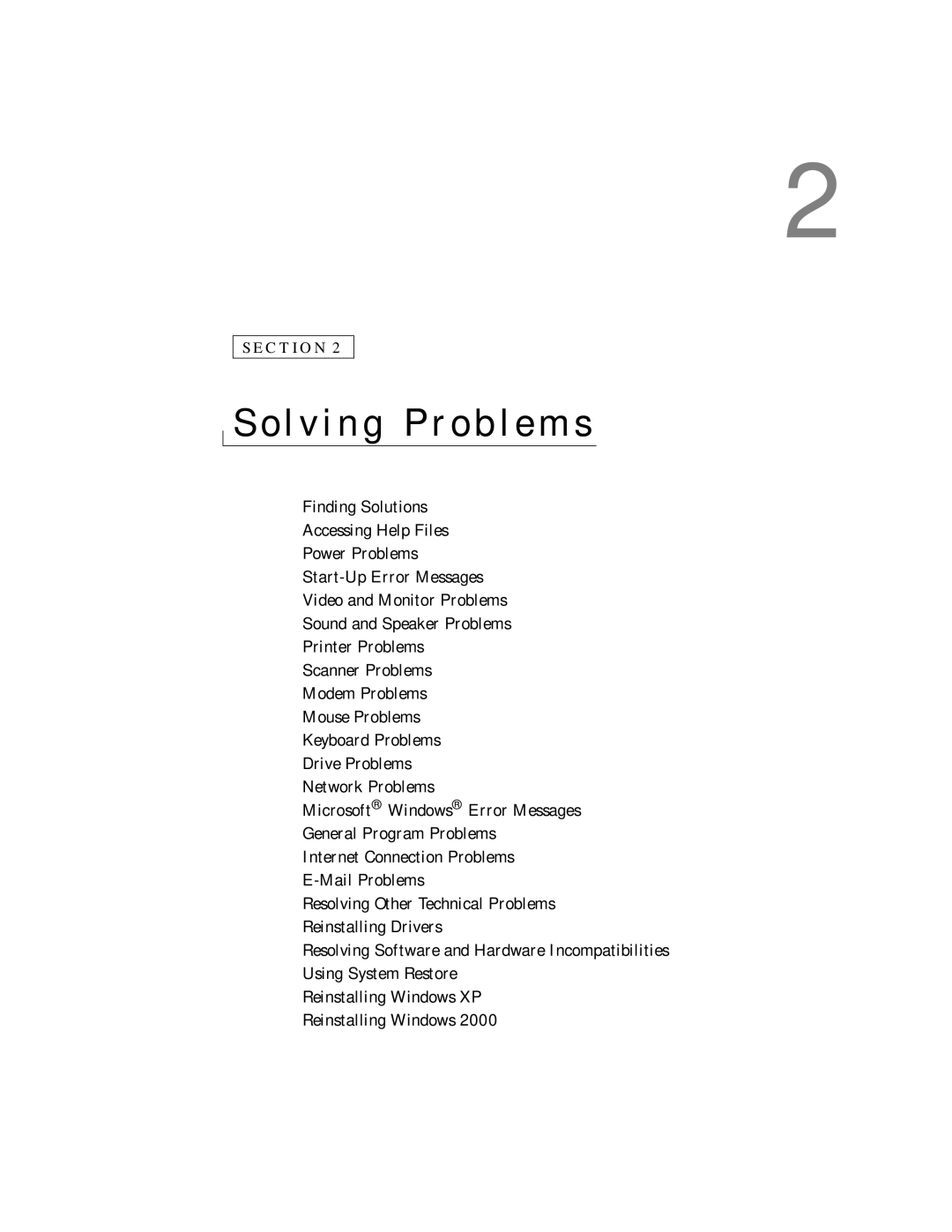 Dell 2200 owner manual Solving Problems 