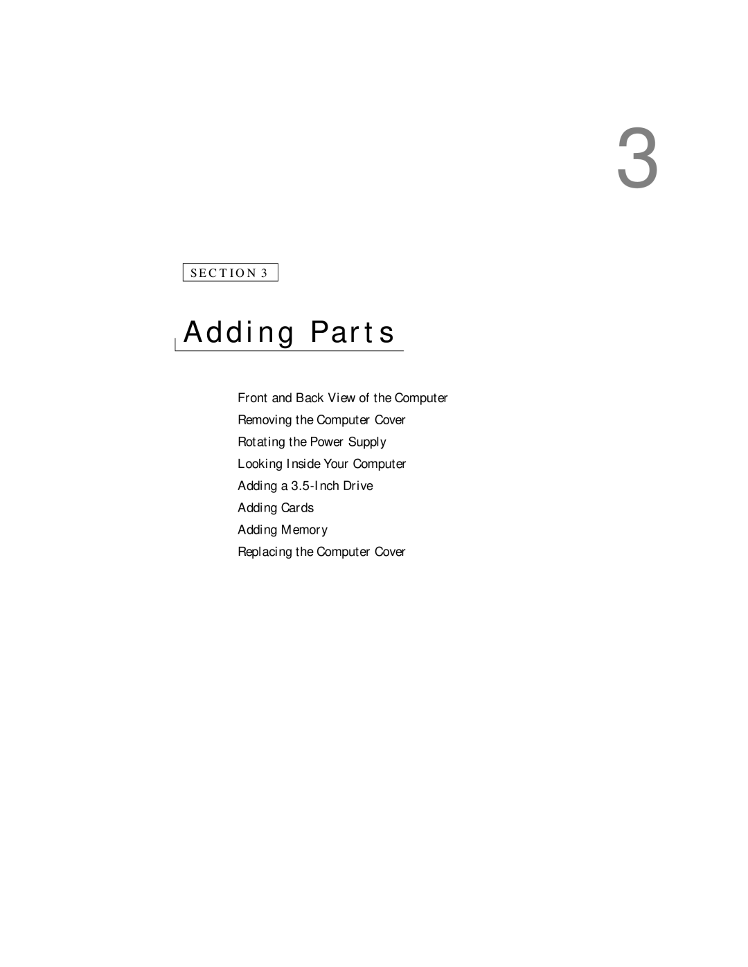 Dell 2200 owner manual Adding Parts 