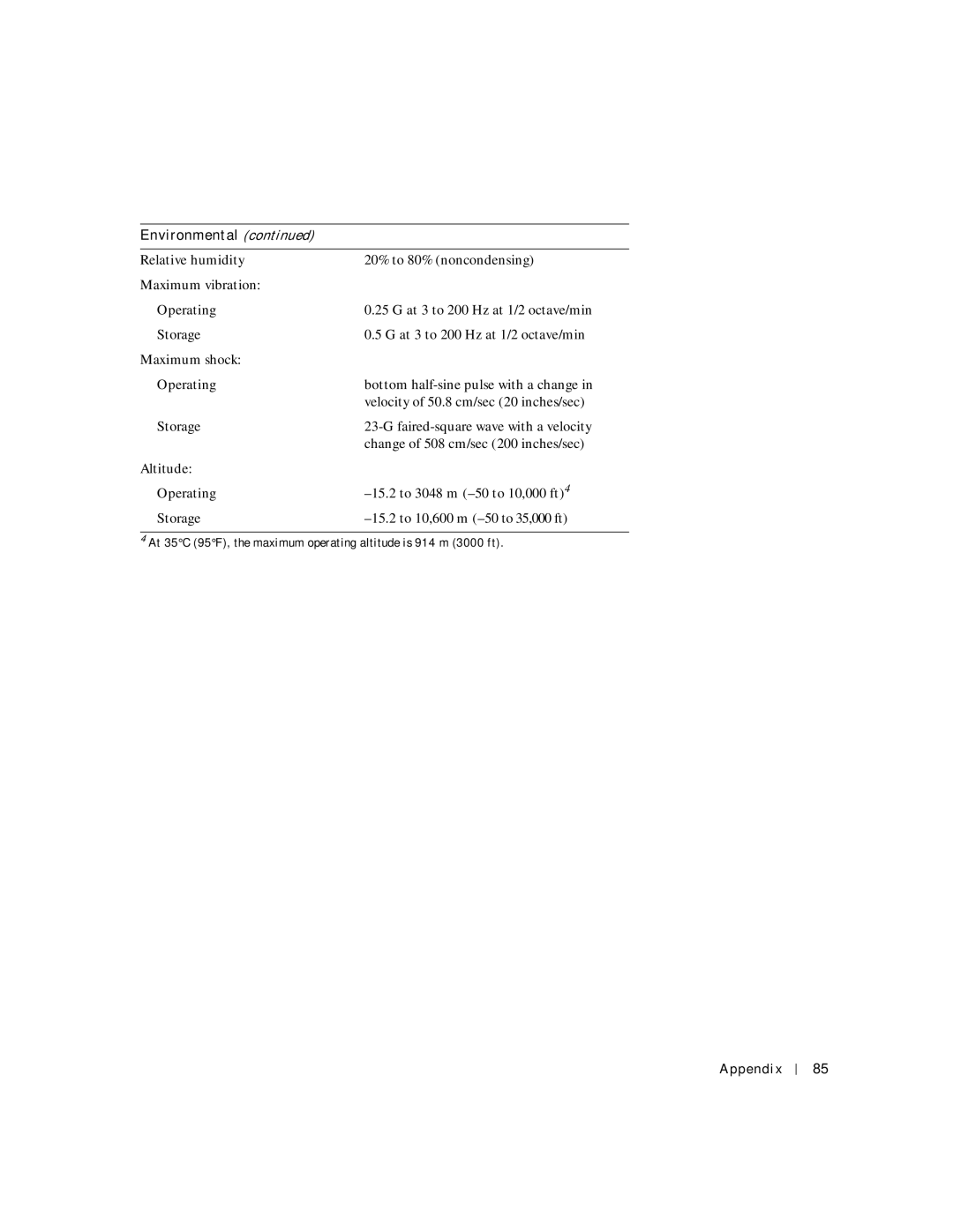 Dell 2200 owner manual Environmental 