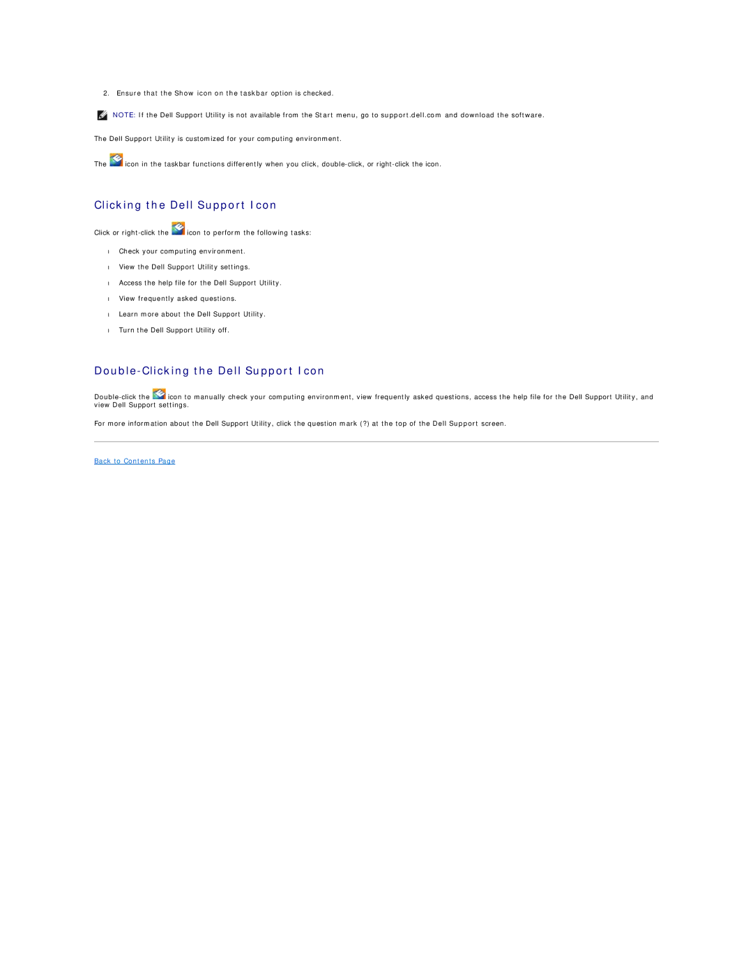Dell 220S, 420 manual Double-Clicking the Dell Support Icon 