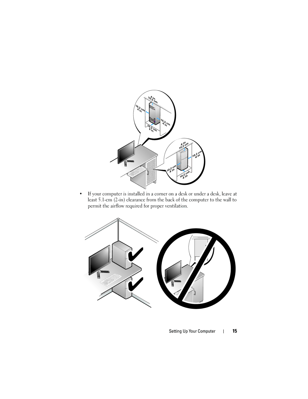 Dell 220S specifications Setting Up Your Computer 