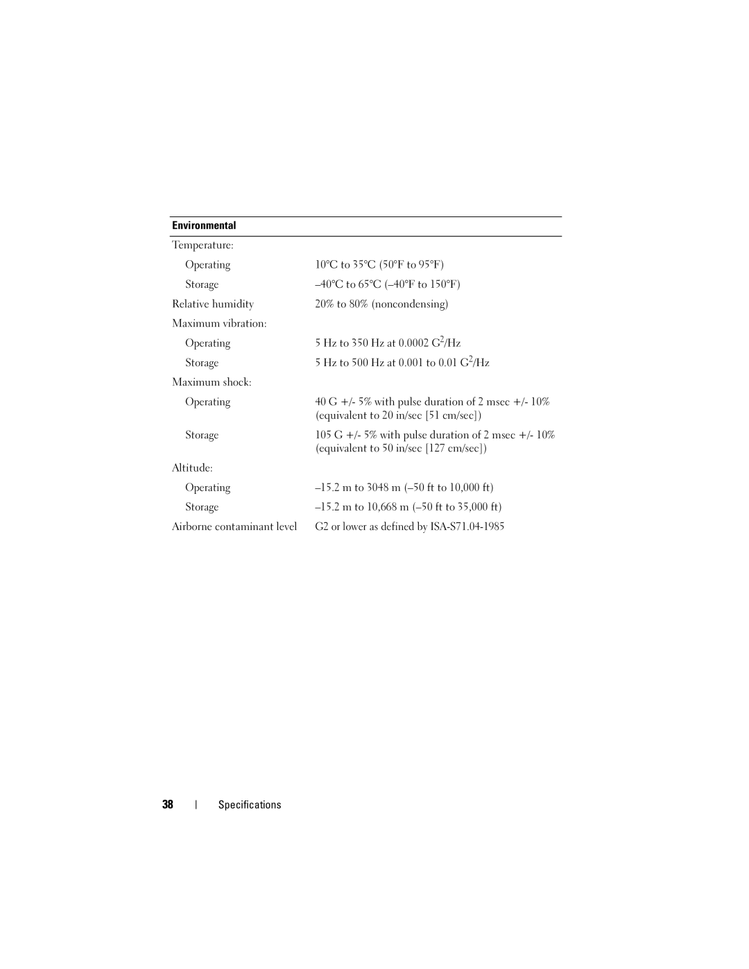 Dell 220S specifications Equivalent to 20 in/sec 51 cm/sec 