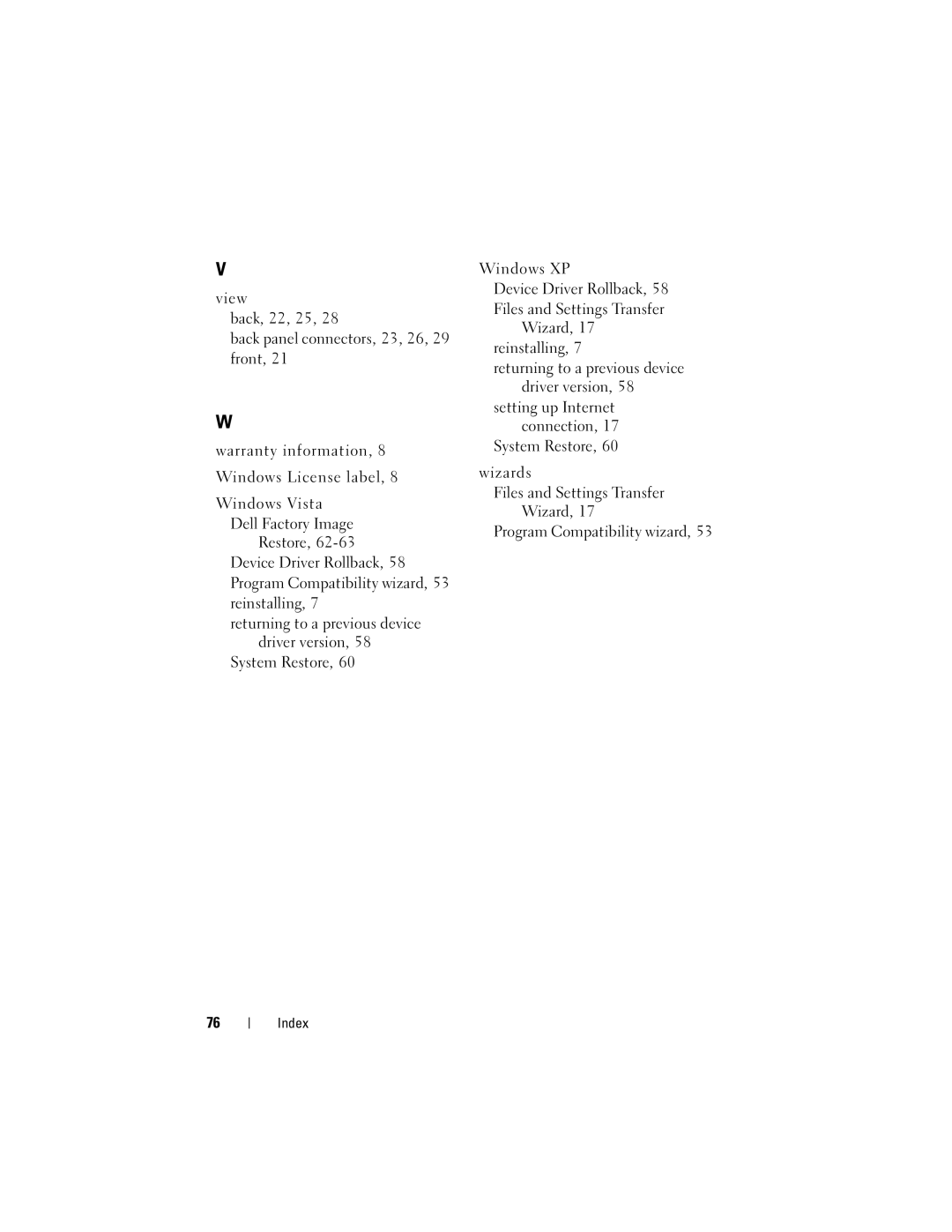 Dell 220S specifications Index 